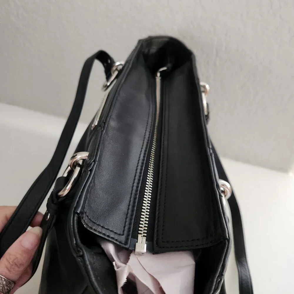 Like New Coach Gallery Y2k Black Leather Satchel Tote Bag Purse